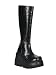 Black Gothic Knee High Platform Boot - 9