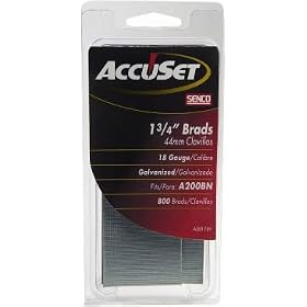 AccuSet A201759 1-3 4-Inch 18 Gauge Galvanized Brad Nail (1,000 per Box) by AccuSet