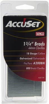 Tools: AccuSet A201759 1 3/4 Inch 18 Gauge Galvanized Brad Nail  1,000 per Box 
