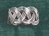 Napkin Ring Basket Weave Pewter
