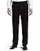 Haggar mens Cool 18 Hidden Expandable Waist Pleat Front Pant- Regular and Big & Tall Sizes dress pants, Black, 36W x 34L US