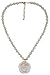 14k Gold Filled 6mm Mother Of Pearl Necklace w/ Pink Pendant, 16-18