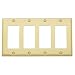 Baldwin 4742151 Antique Nickel Beveled Edge Beveled Quad Rocker Solid Brass Switch plate 4742