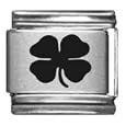 Clearly Charming 4 Leaf Clover Laser Italian Charm