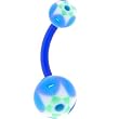 Bioplast Blue Blooming Star Belly Ring