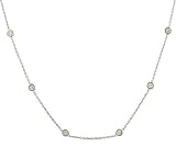 17.5 12 Round Diamond By the Yard Necklace .99cttw