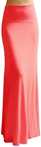 Azules Women'S Rayon Span Maxi Skirt - Solid