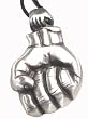Hand Protest Fist Fight Pewter Pendant