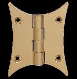 2 x 2.5 inch Butterfly Hinge - Bright Solid Brass