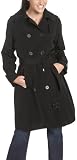 Apparel : London Fog Women's Faux Silk Double Breasted Trench Coat