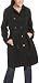 London Fog Women's Faux Silk Double Breasted Trench Coat