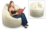 Leather beanbag couch,  Ivory  (single)