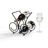 Wine Rack - Scroll Work (Black) (10 1/8H x 10 3/4W x 7D)