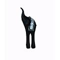 Campanet 350346 Tall Black Elephant with Glass, Mosaic Back, 24cm
