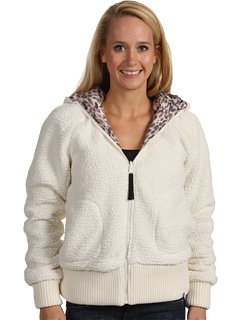 Roxy Double Feature Vanilla Reversible Full Zip Juniors Jacket (X-Small)