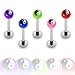 316L Surgical Steel Labret with Ying/Yang Logo on title=