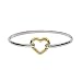 Jewelry : Eve's Addiction Sterling Silver Heart Link Bangle Bracelet