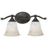 Thomas Lighting SL7602-62 Harmony - Two Light Bath Fixture, Aged Bronze Finish with Champagne Marble Glass Thomas Lighting SL7602-62 Harmony - Two Light Bath Fixture, Aged Bronze Finish with Champagne Marble Glass