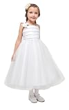 New Majestic Tulle Flower Girl Pageant Dress (Pink, White or Ivory) 2 to 8 Girls