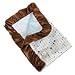 Blue Dot Line Satin Ruffle Blanket by Caden Lane