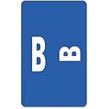 Smead Alpha-Z Color-Coded Second Letter Labels, Letter B, Dark Blue, 100/Pack, PK - SMD67172