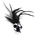 New Ladies Black Feather Sequin Hair Clip Accessories