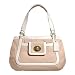Coach Leather Cricket Satchel Bag Tote 13601 Putty White