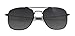 Humvee Pilot Sunglasses, Grey Polarized Lens, Black Frame