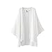 Escalier Women's Solid Light Loose Chiffon Sheer Kimono Cardigan Blouses