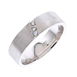 Image of Classic Mens silver Diamond Promise rings jewellery