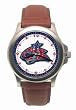 Columbus Blue Jackets Mens Rookie League Leather Strap Watch