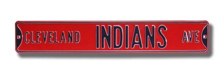 CLEVELAND INDIANS CLEVELAND INDIANS AVE Authentic METAL STREET SIGN (6 X 36)