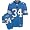 Detroit Lions NFL Kevin Jones #34 Adult Extra Large Blue Replica Jersey by Reebok