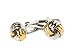 Versatile 2 Tone Gold & Silver Knot Cufflinks with Presentation Box