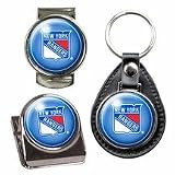 New York Rangers Stocking Stuffer Set - Key Chain, Money Clip & Magnet Clip