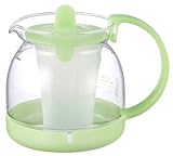 iwaki パイレックス レンジのポット・お茶 茶こし付き グリーン 640ml 854-G1