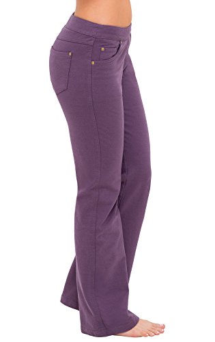 PajamaJeans - Bootcut Blackberry Purple Stretch Knit Denim Jeans for Women, 1X (20W)