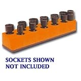 3/8 in. Drive Universal Solar Orange 11 Hole Impact Socket Holder 9-19mm