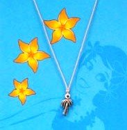 Hawaii Sterling Silver Aloha Wish Necklace Palm Tree
