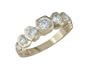 Pinnacle 14K Seven Stone Full Carat Besel Set Diamond Ring