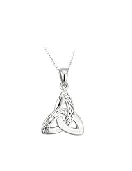 Sterling Silver Irish Celtic Trinity Knot Pendant - Guaranteed Delivery for Valentines Day