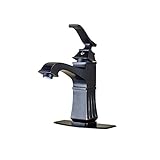 Rozin オイルは青銅をこすり 浴室 洗面所用 じゃぐち 流し台 シンク用 蛇口 混合栓 カバープレート装備