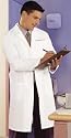 Men's Knee Length White Lab Coats 65/35 Poly/Cotton Twill Size 32 on Sale Now!