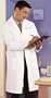 Men's Knee Length White Lab Coats 65/35 Poly/Cotton Poplin on Sale Now!