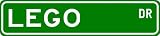 LEGO Street Sign ~ Personalized Family Lastname Sign ~ Gameroom, Basement, Garage Sign ** ALUMINUM