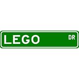 LEGO Street Sign ~ Personalized Family Lastname Sign ~ Gameroom, Basement, Garage Sign ** ALUMINUM