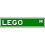 LEGO Street Sign ~ Personalized Family Lastname Sign ~ Gameroom, Basement, Garage Sign ** ALUMINUM