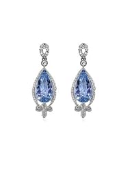 2.88ct Topaz & Vs Diamond Accented Earrings 14k Gold