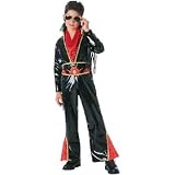 Childs Black Vinyl Rock Star Costume