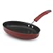 Rachael Ray Porcelain Enamel II Nonstick Oval Skillet with Pour Spout, 11-1/2-Inch, Red